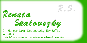 renata spalovszky business card
